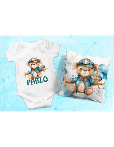 Body Almohadón osito celeste