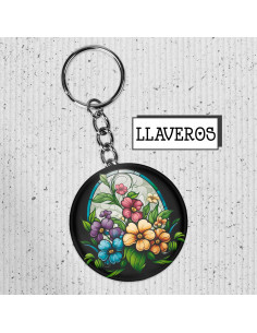 Llaveros flores de colores... 2