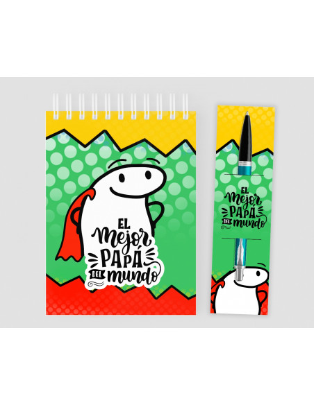 Anotador+ porta lápiz  dia del padre