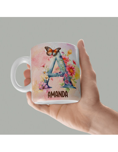 Iniciales Flores Mariposas