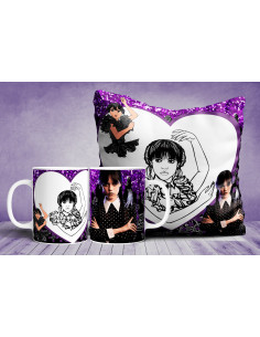 Almohadón + taza merlina... 2