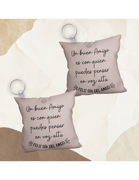 Llavero almohadita día del amigo 2