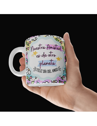 Taza foto día del amigo frases