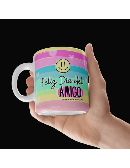 Taza foto día del amigo frases