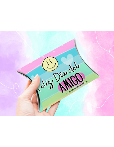 Caja almohada día del amigo