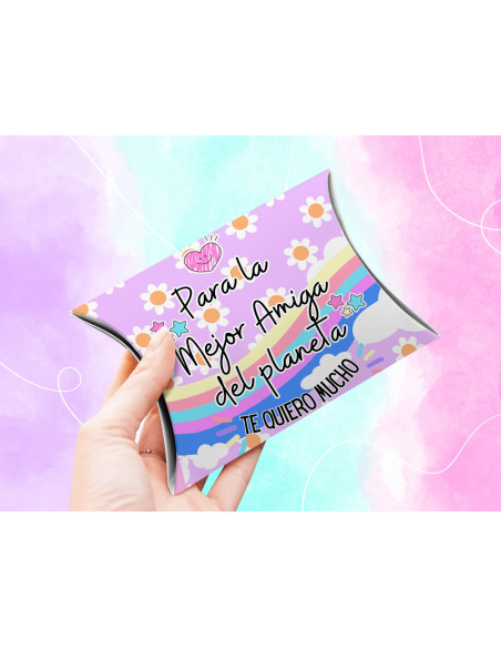 Caja almohada día del amigo