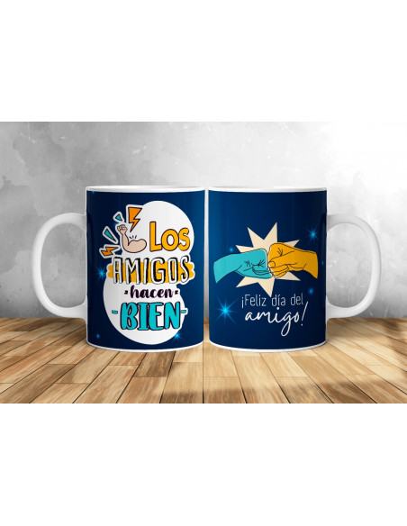 Taza foto día del amigo frases pack 2