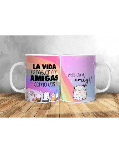 Taza foto día del amigo frases pack 2