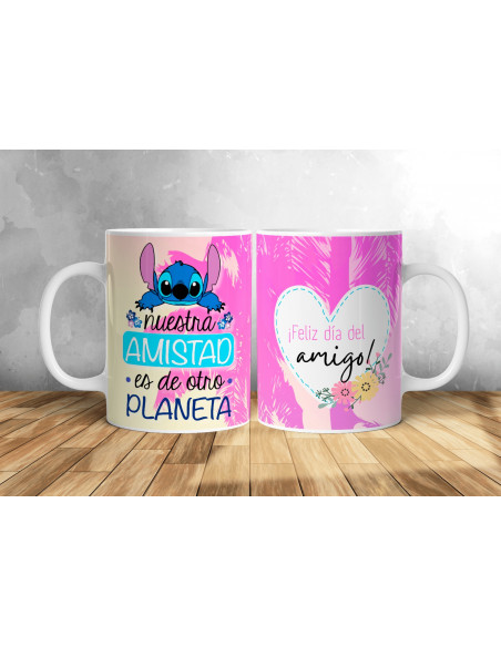 Taza foto día del amigo frases pack 2