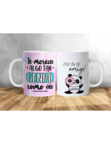Taza foto día del amigo frases pack 2