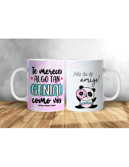 Taza foto día del amigo frases pack 2