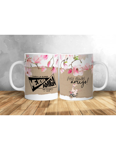 Taza foto día del amigo frases pack 2