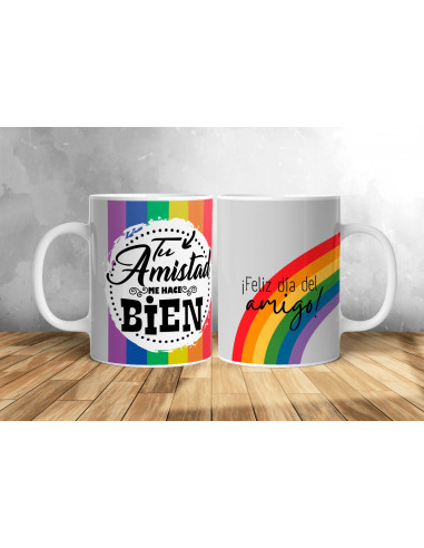 Taza foto día del amigo frases pack 2