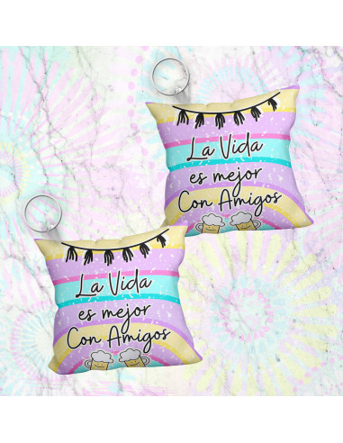 Llavero almohadita día del amigo 3