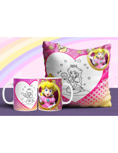 Almohadón + taza mario...