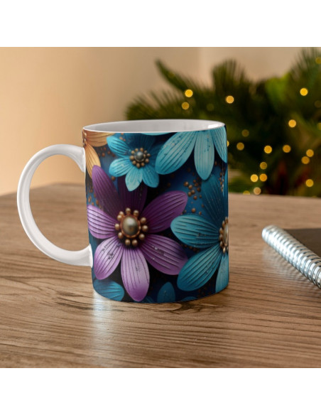Taza 3D FLORES
