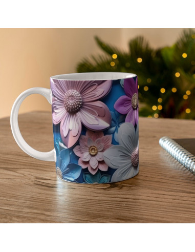 Taza 3D FLORES