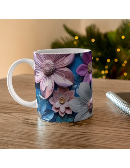 Taza 3D FLORES