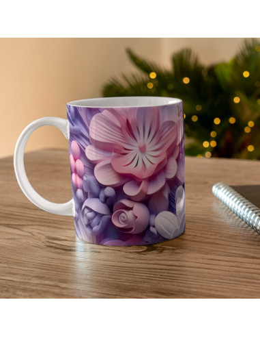 Taza 3D FLORES