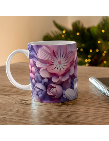Taza 3D FLORES