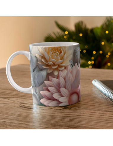 Taza 3D FLORES