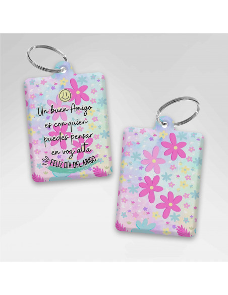 LLAVEROS RECTANGULAR DIA DEL AMIGO