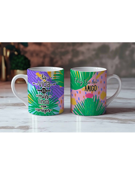 Taza día del amigo frases pack 3