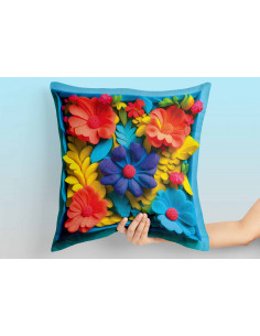 Almohadones Floreado 3d
