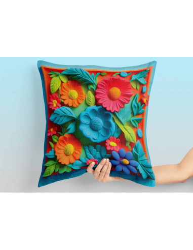 Almohadones Floreado 3d