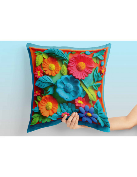 Almohadones Floreado 3d