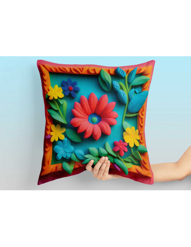 Almohadones Floreado 3d