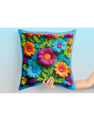 Almohadones Floreado 3d