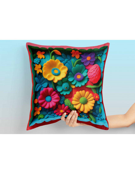 Almohadones Floreado 3d