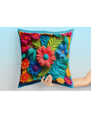 Almohadones Floreado 3d