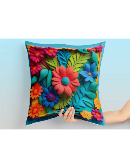 Almohadones Floreado 3d