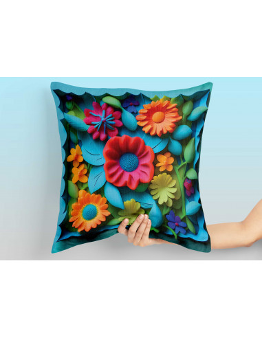 Almohadones Floreado 3d