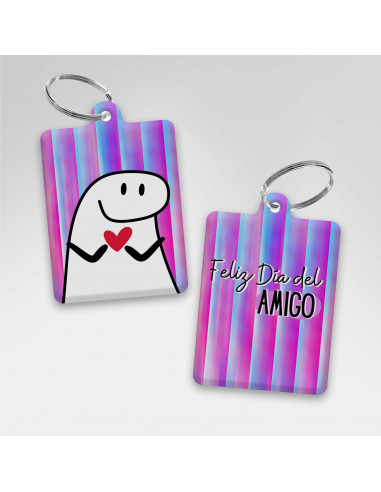 LLAVEROS RECTANGULAR DIA DEL AMIGO FLORK
