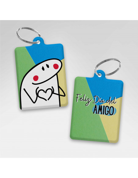 LLAVEROS RECTANGULAR DIA DEL AMIGO FLORK