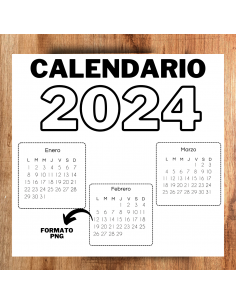 Calendario 2024 - Meses - Png 2