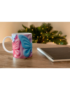Taza 3D Mariposas 2