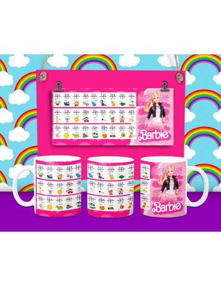 Taza Tabla y Abecedario - 16 motivos