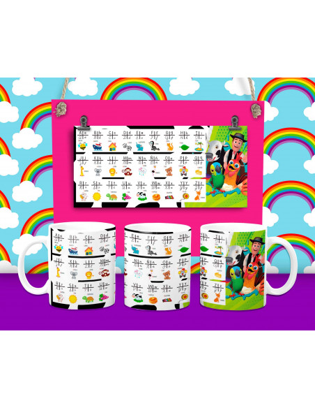 Taza Tabla y Abecedario - 16 motivos