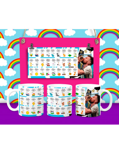 Taza Tabla y Abecedario - 16 motivos