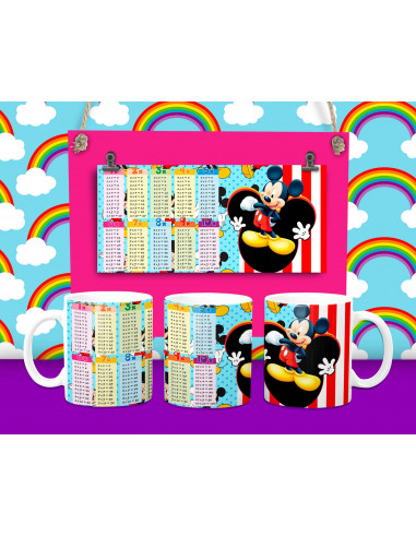 Taza Tabla y Abecedario - 16 motivos