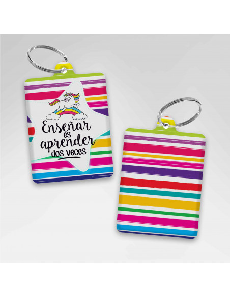 LLAVEROS RECTANGULAR DIA DEL MAESTRO - PACK 1