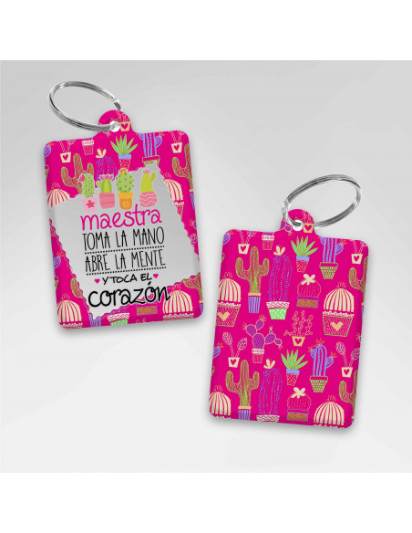 LLAVEROS RECTANGULAR DIA DEL MAESTRO - PACK 1