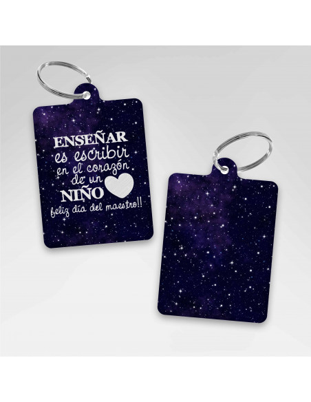 LLAVEROS RECTANGULAR DIA DEL MAESTRO - PACK 1
