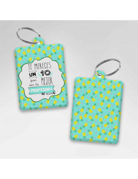 LLAVEROS RECTANGULAR DIA DEL MAESTRO - PACK 1