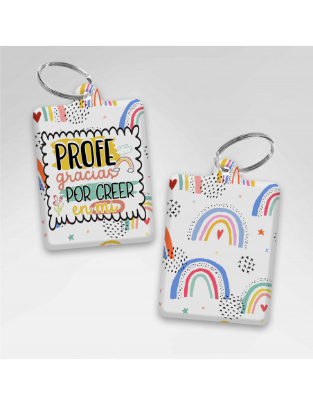 LLAVEROS RECTANGULAR DIA DEL MAESTRO - PACK 2