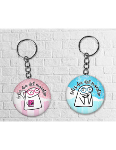 Llaveros redondos flork día... 2